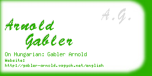 arnold gabler business card